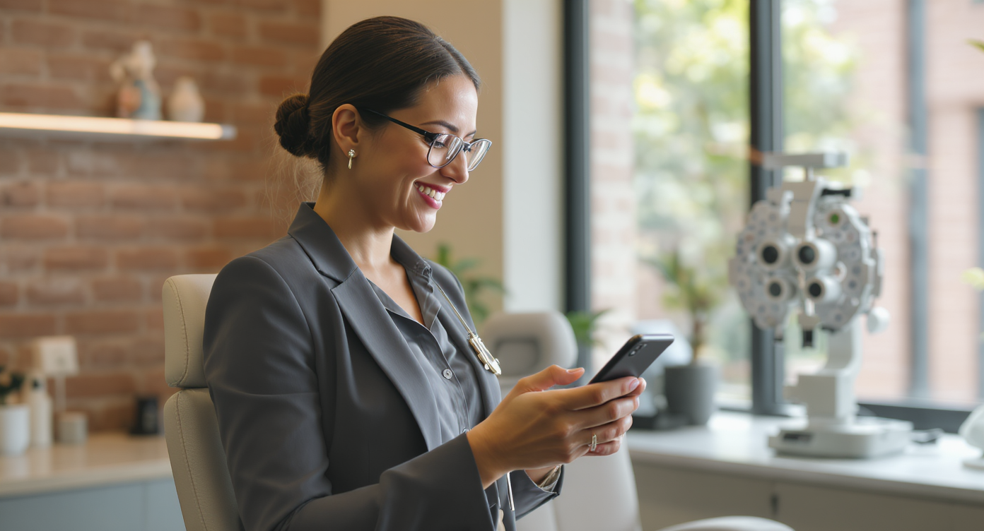 missed call text back for optometry practices - SalesCaptain